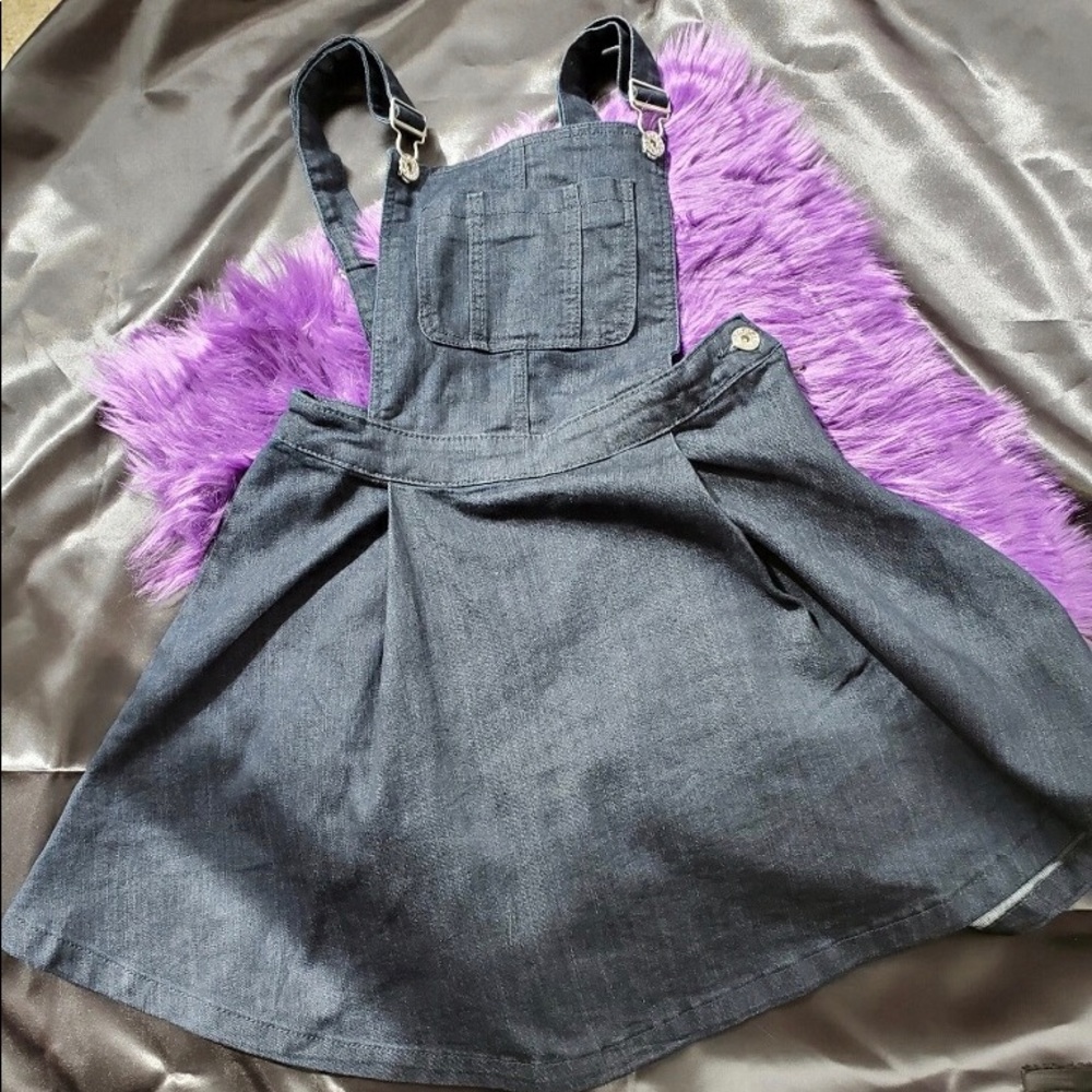 Denim overall dress